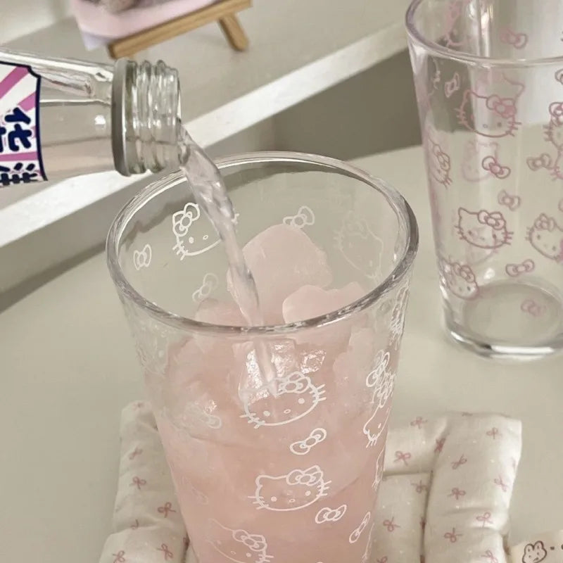 Hello Kity Kawaii Glass Cup
