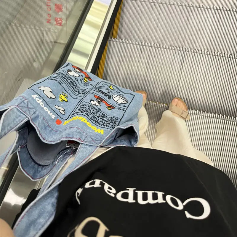 Woodstock & Snoopy Denim Bag
