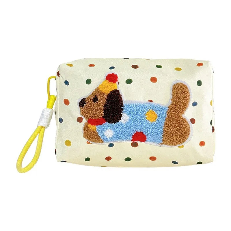 Dachshund Polkadot Cometic Bag