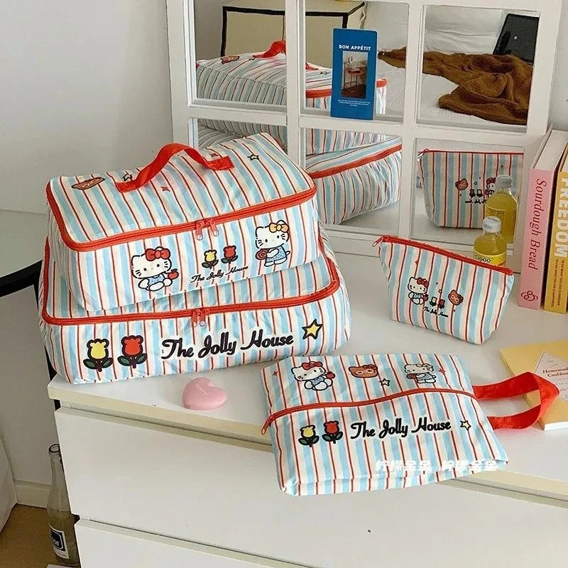 Hello Kitty Stripped Storage Bags