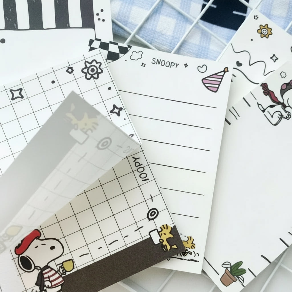 Snoopy Kawaii Mono Memo Pads 6pcs