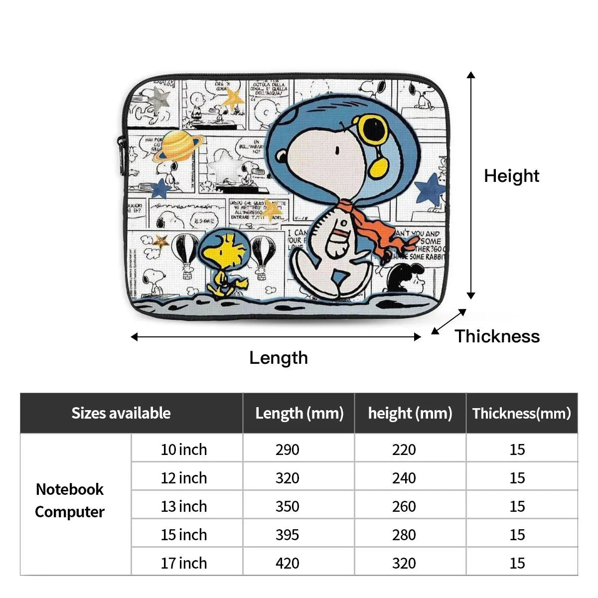 Snoopy Adore Laptop Sleeve