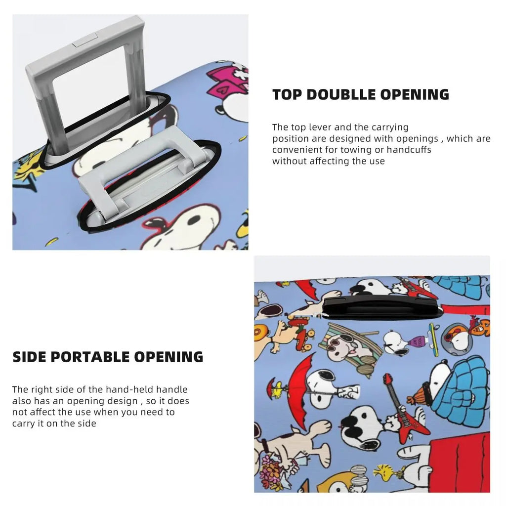 Snoopy Exploring Luggage Cover