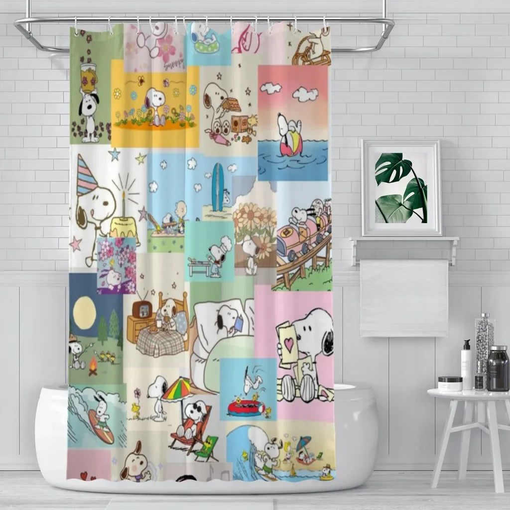 Snoopy Peekaboo Shower Curtain