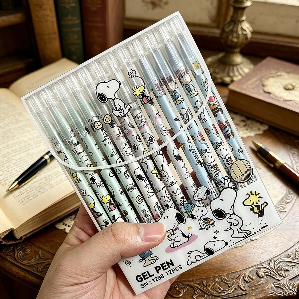 Snoopy Erasable 0.5mm Blue Gel Pen 12pcs