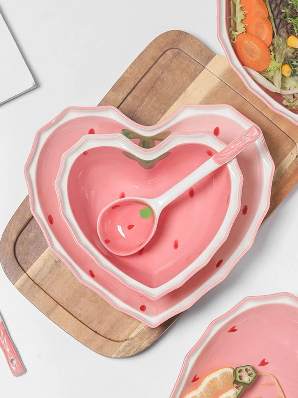 Strawberry Heart Dinnerware Set