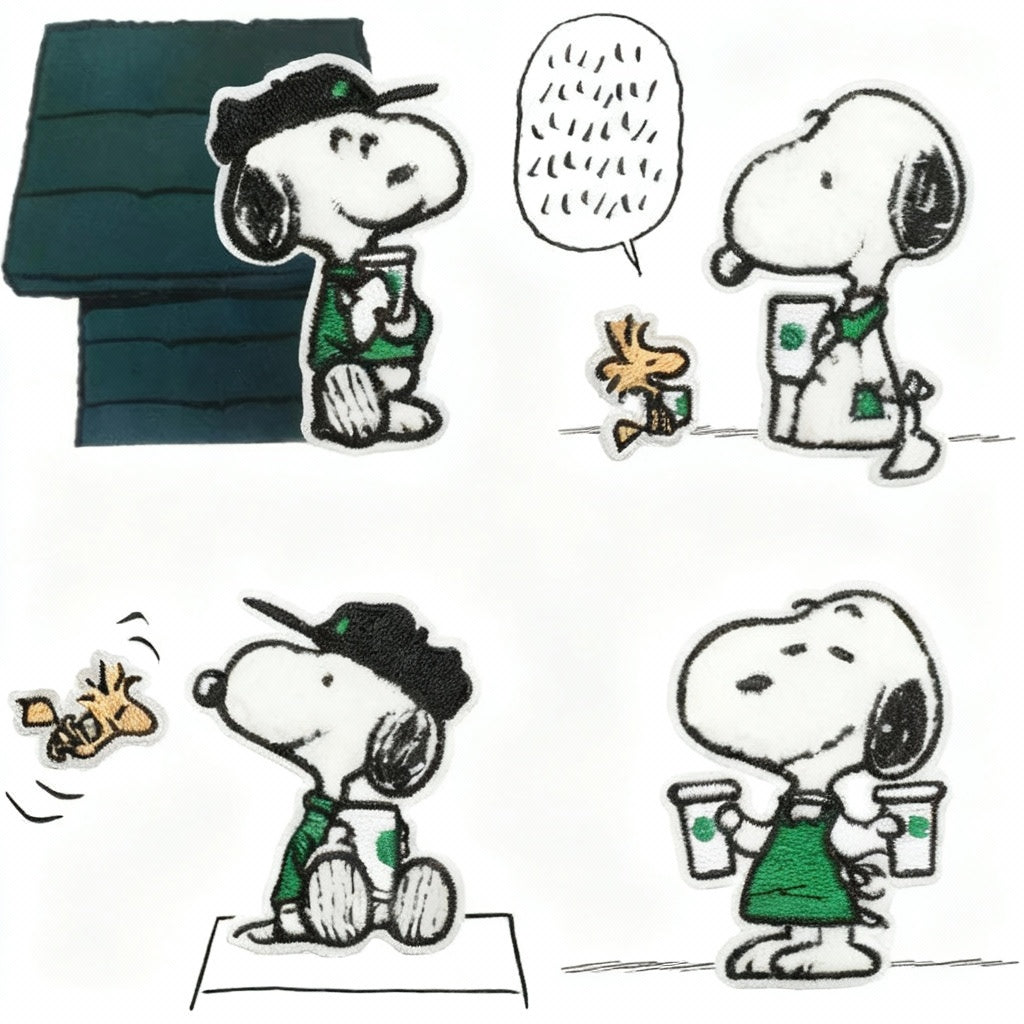 Snoopy Embroidered Patch 4pcs