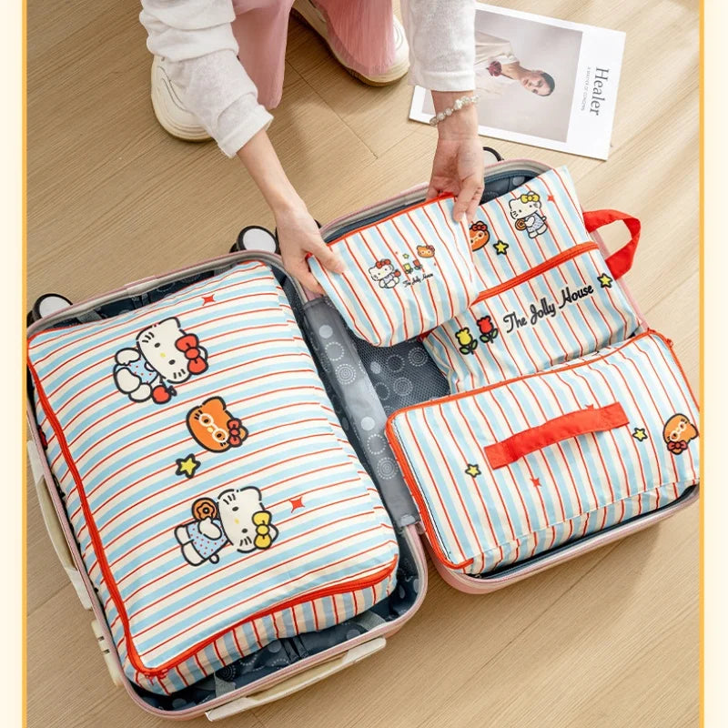 Hello Kitty Stripped Storage Bags
