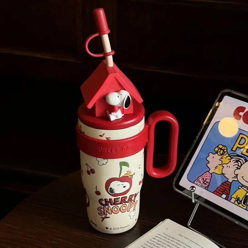 Snoopy Peekaboo Stainless Steel Insulated Flask