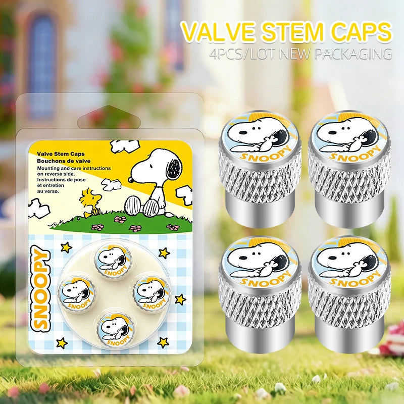 Snoopy Valve Stem Caps 4pcs