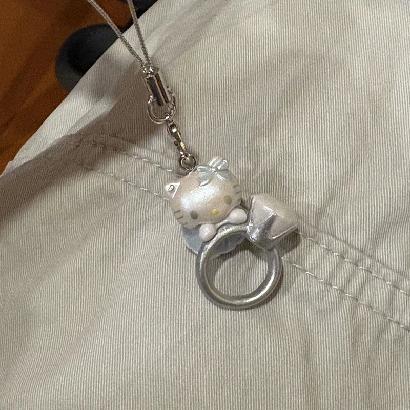 Hello Kitty Pearl Keychain
