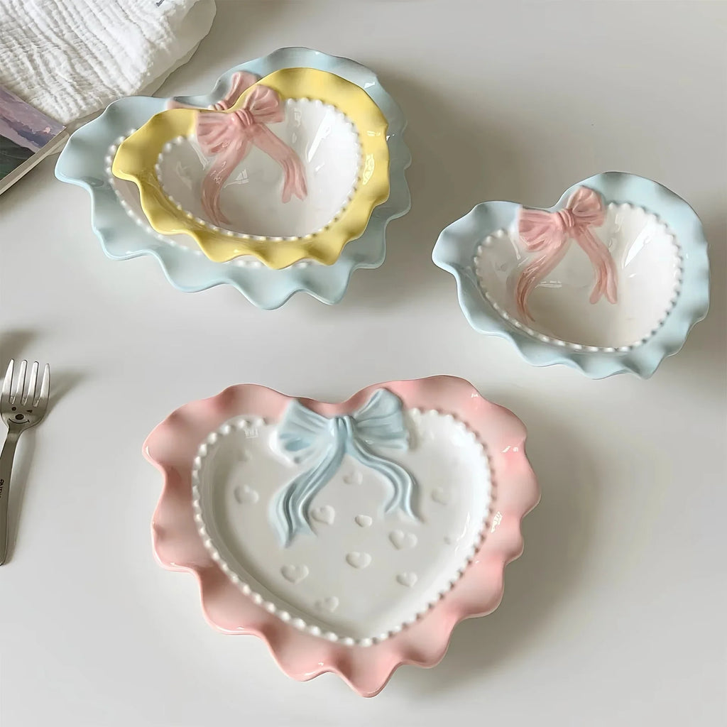 Heart Bow Plates