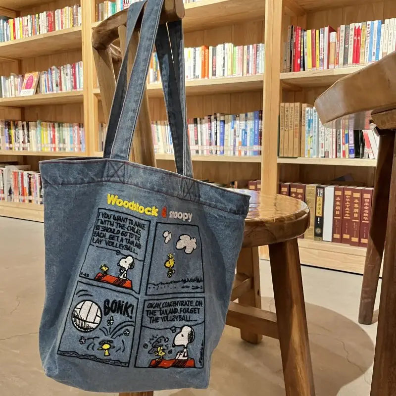 Woodstock & Snoopy Denim Bag