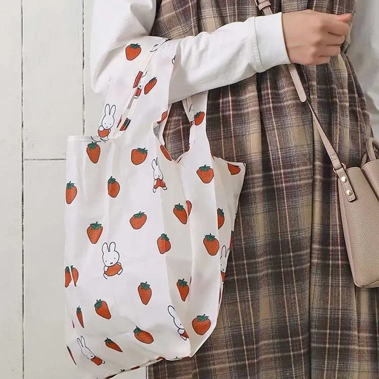 Miffy Strawberry Foldable & Portable Bag
