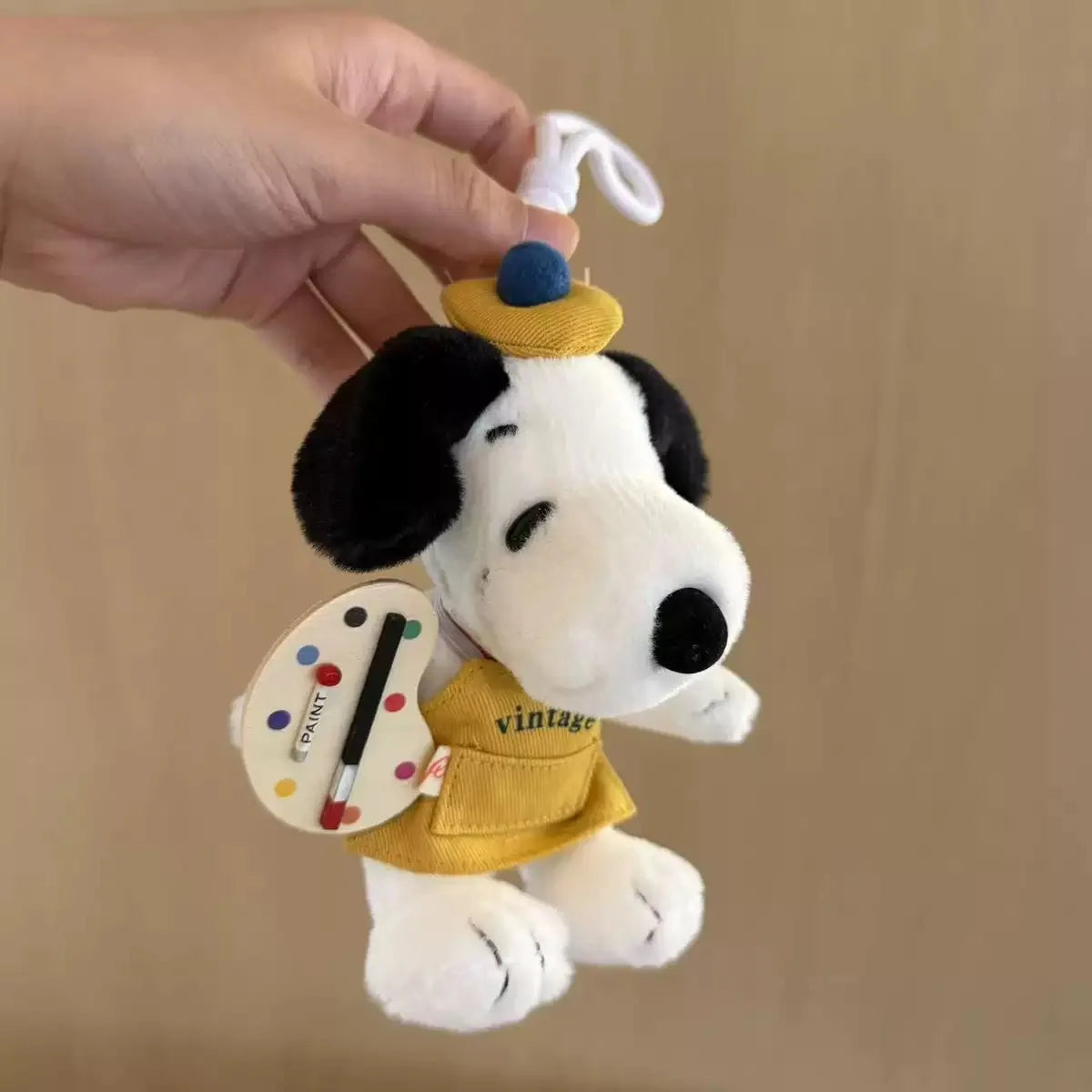 Snoopy Artist Plush Keychain
