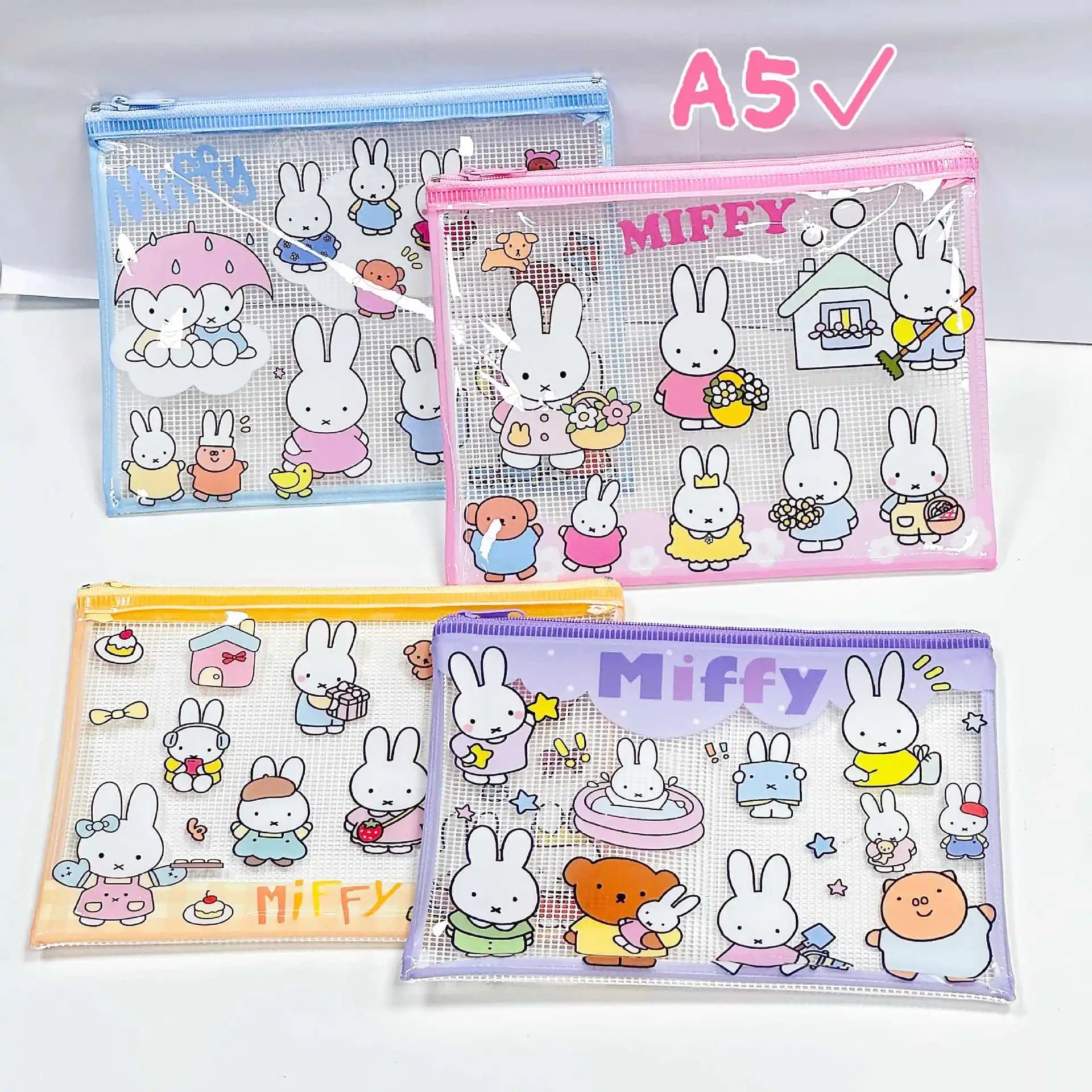 Miffy Kawaii Transparent Bag 4pcs