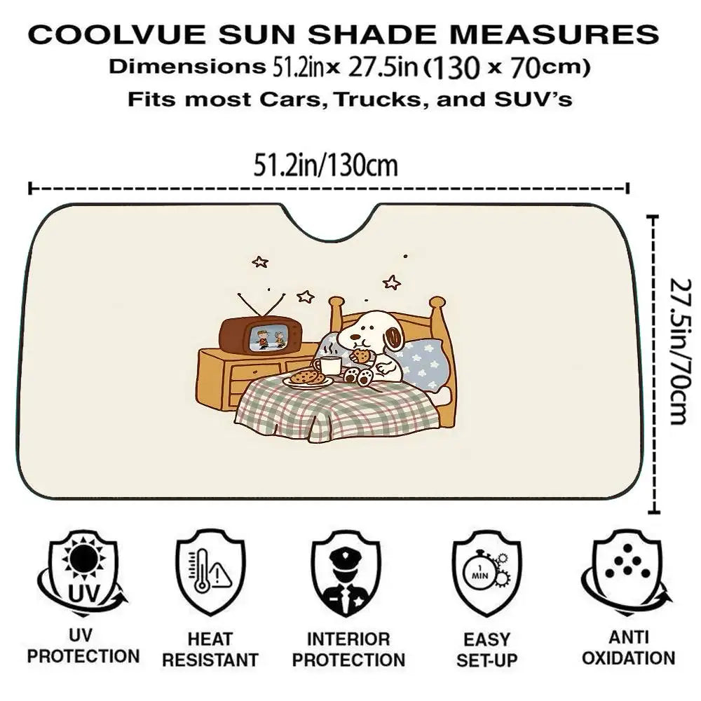 Snoopy Love Windscreen Cover