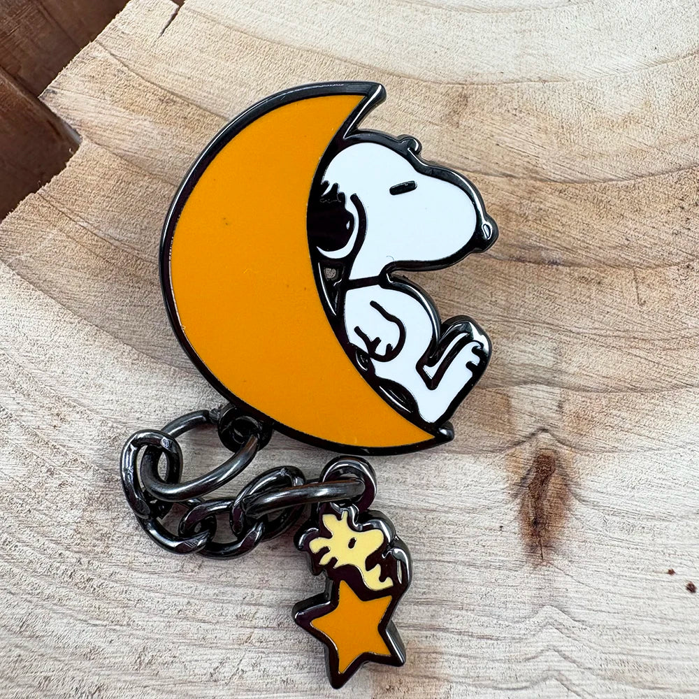 Snoopy Moon Brooch