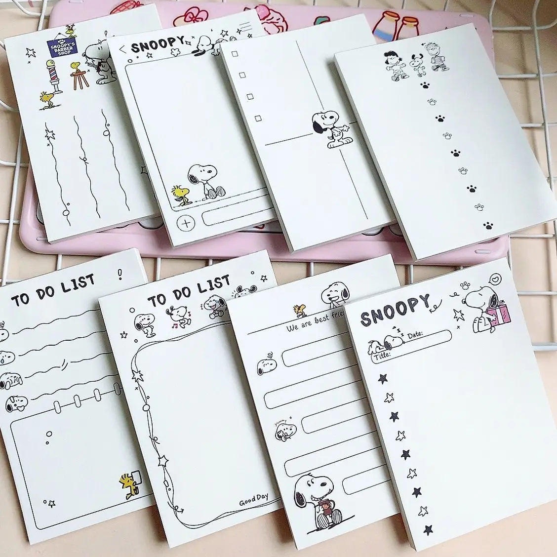 Snoopy Stay Organised Memo Pads (8pcs)