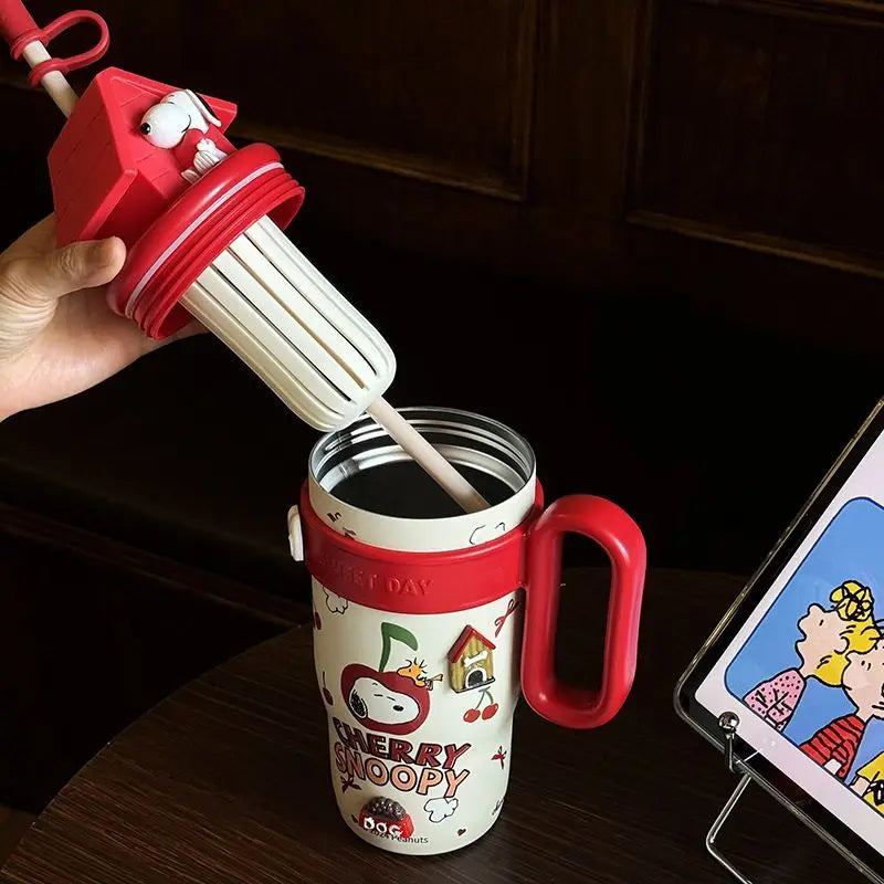 Snoopy Peekaboo Stainless Steel Insulated Flask