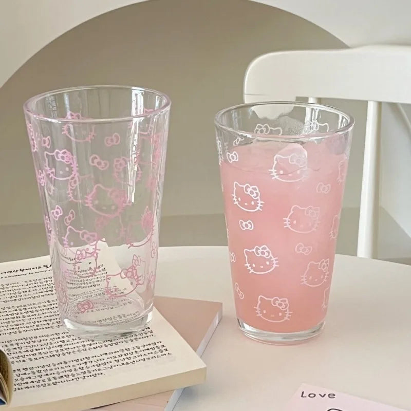 Hello Kity Kawaii Glass Cup
