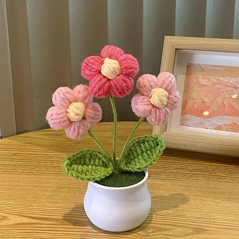 Bunch Of Daisy In A Pot Crochet