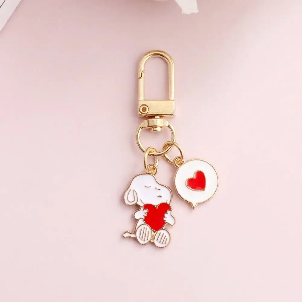 Snoopy Sending Love Keychain