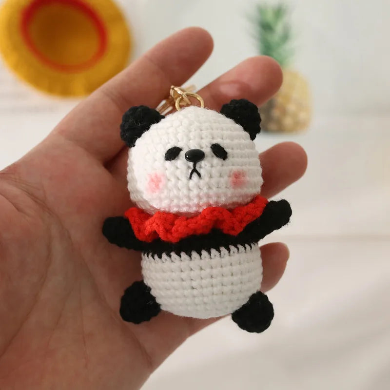 Panda Crochet Keychain