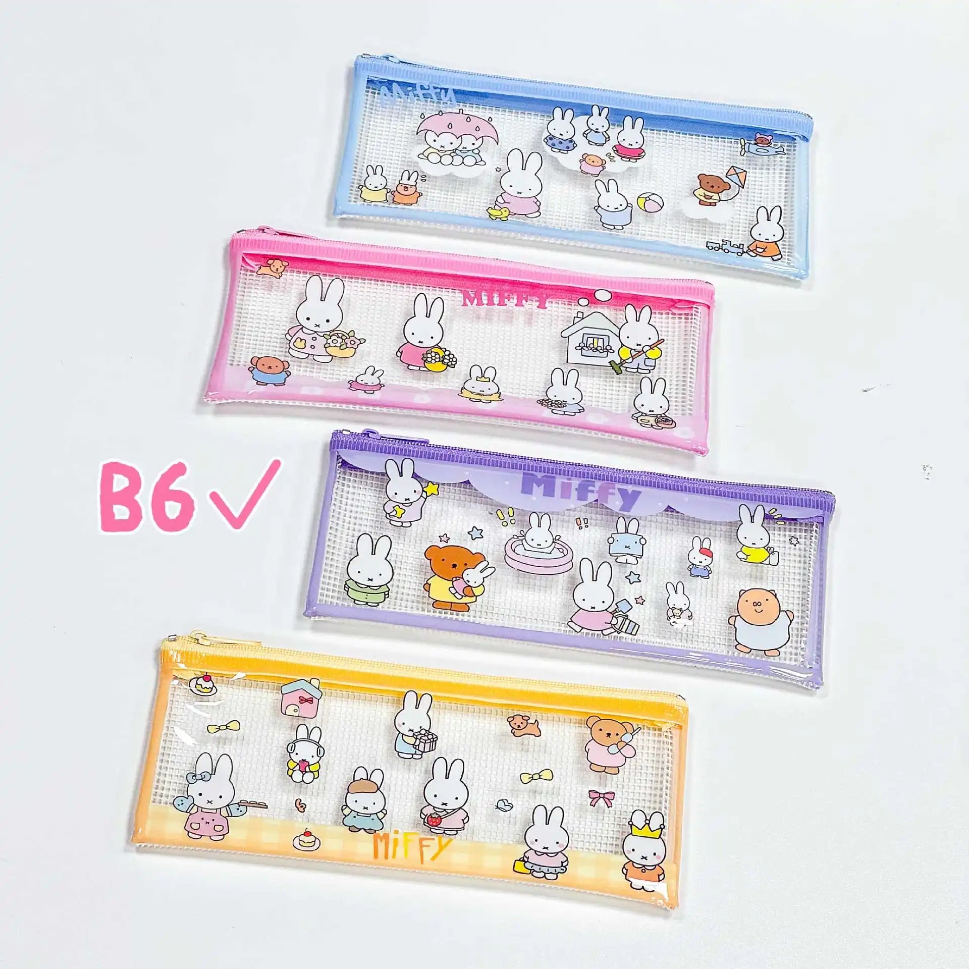 Miffy Kawaii Transparent Bag 4pcs