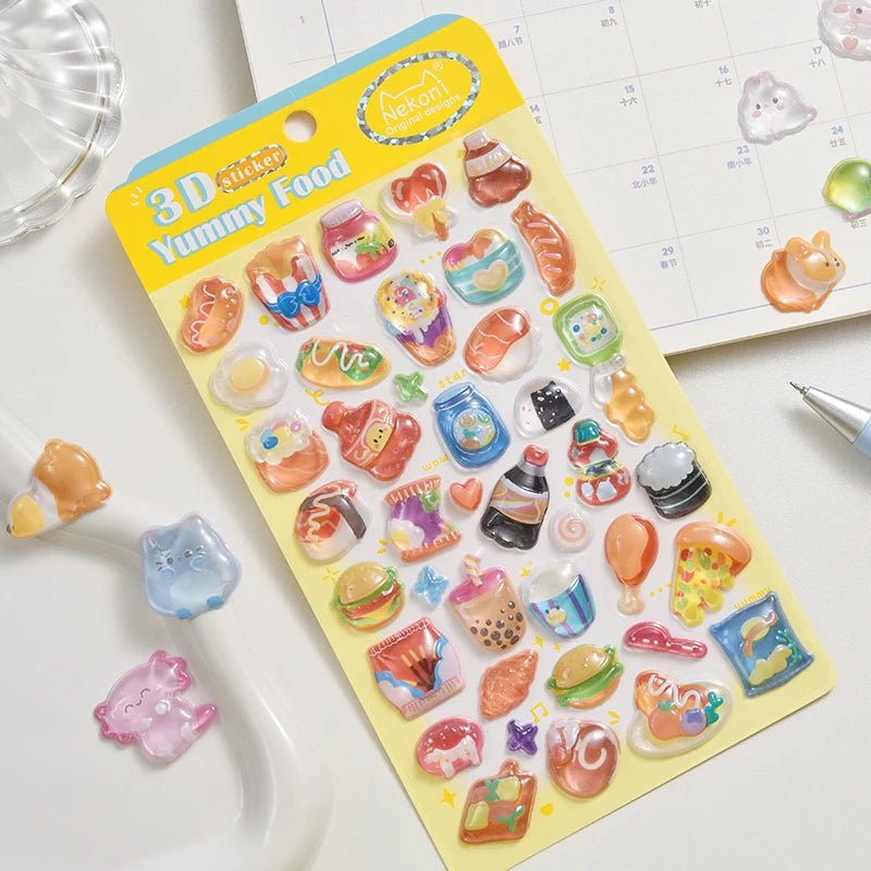 Adorable 3D Bubble Stickers