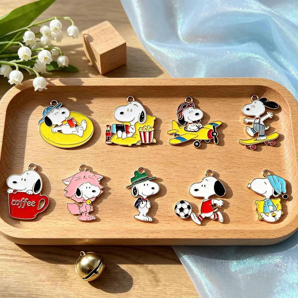 Snoopy Adore Necklace Charms 9pcs
