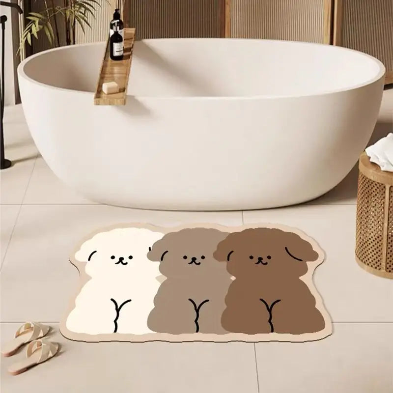 Pup Trio Bath Mat