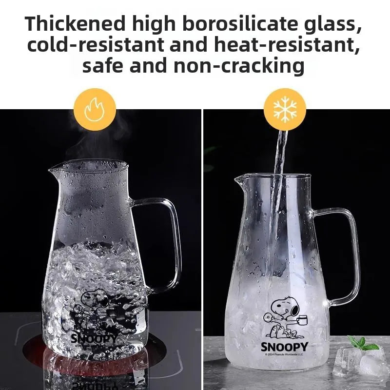 Snoopy Stay Hydrated Glass Water Jug