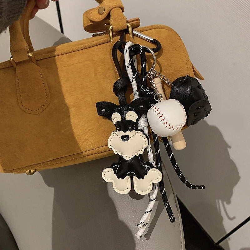 Schnauzer Base Ball Bag Chain
