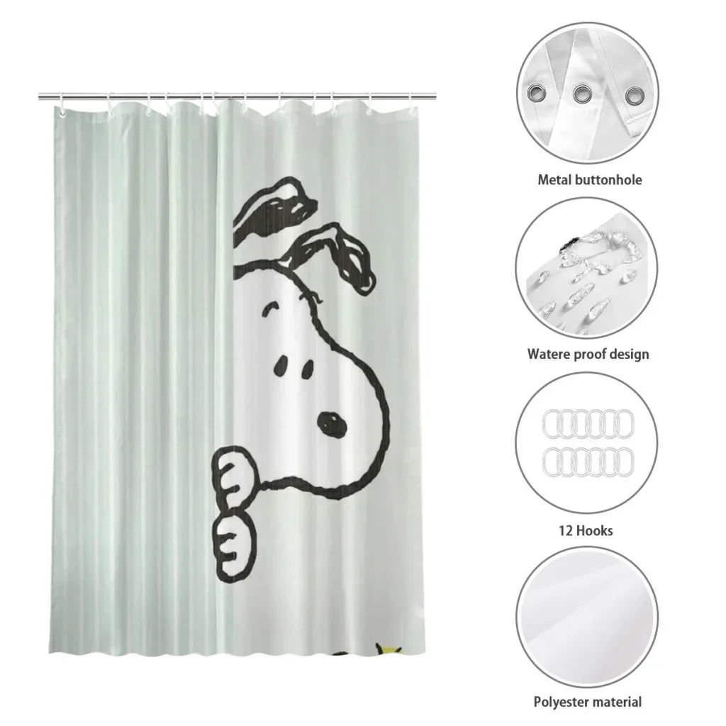 Snoopy Peekaboo Shower Curtain