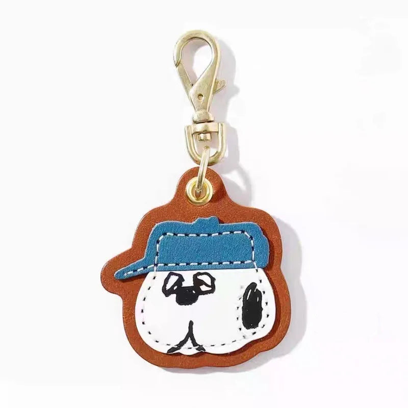 Snoopy Leather Keychain