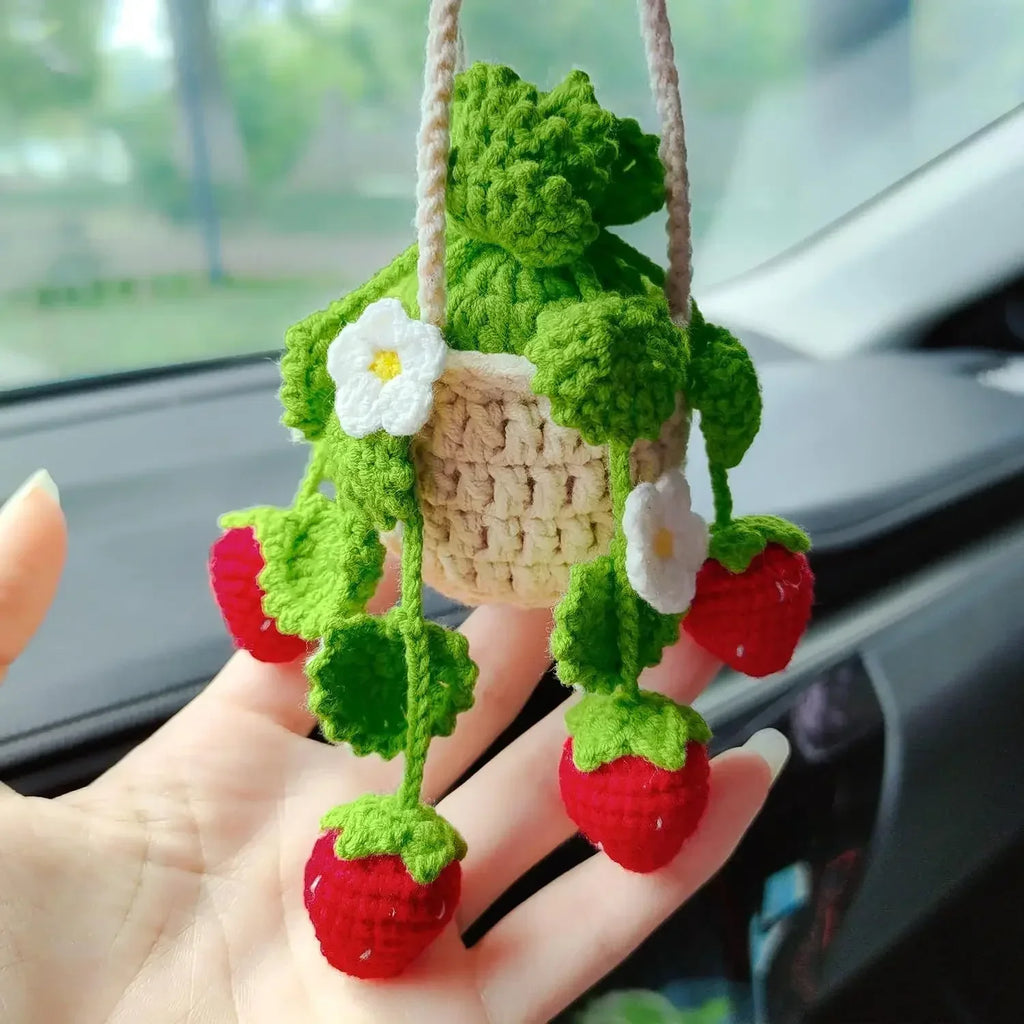 Strawberry Hanging Plant DIY Crochet Kit