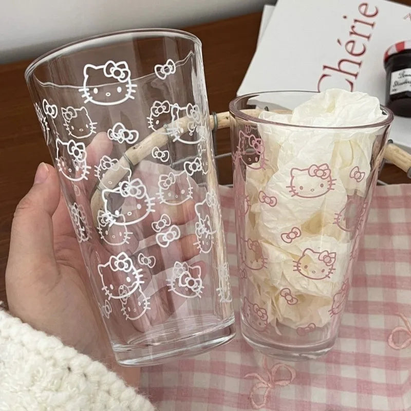 Hello Kity Kawaii Glass Cup