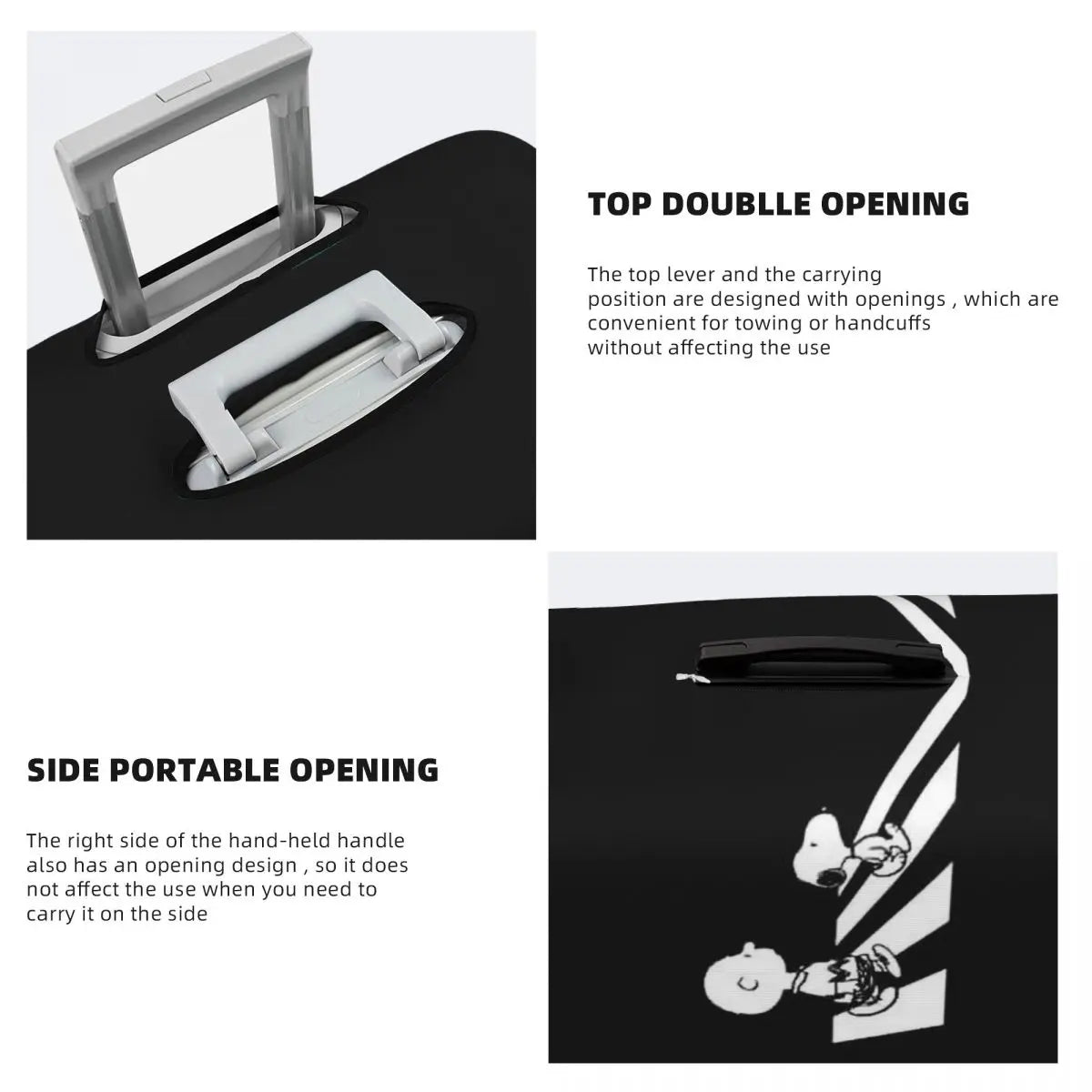 Snoopy Vibin Luggage Cover