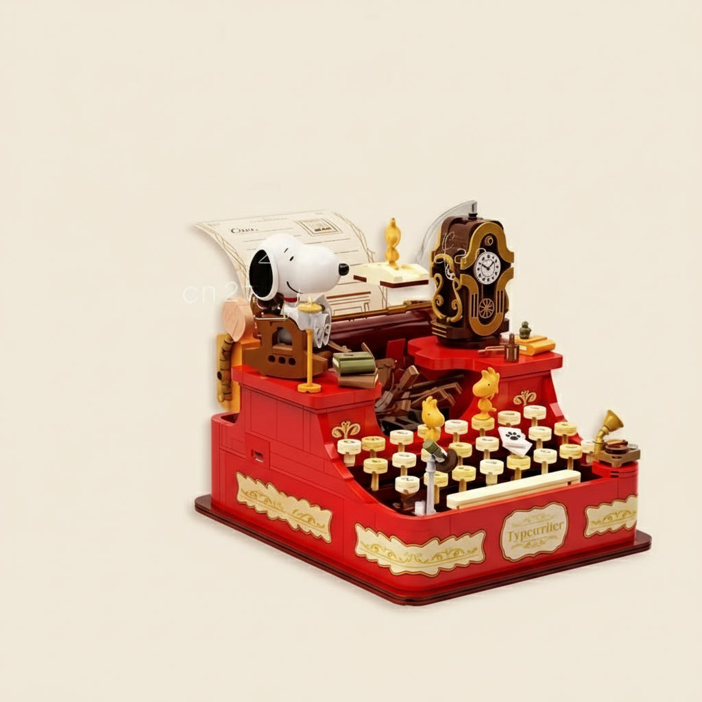 Snoopy Retro Typewriter Building Blocks