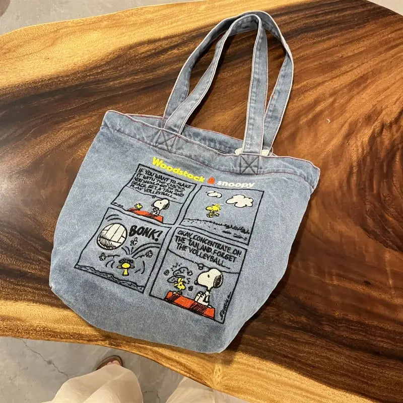 Woodstock & Snoopy Denim Bag