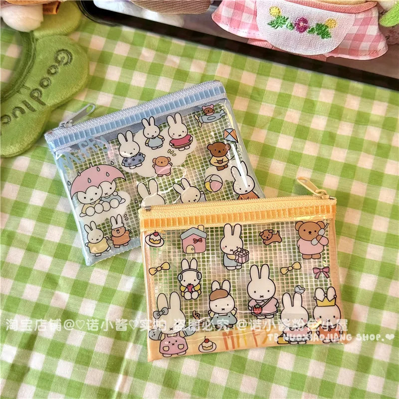 Miffy Kawaii Transparent Stationery Bag 4pcs Set