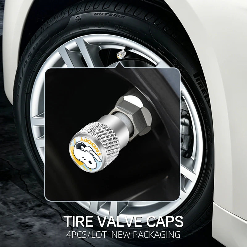 Snoopy Valve Stem Caps 4pcs