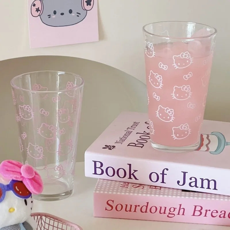 Hello Kity Kawaii Glass Cup