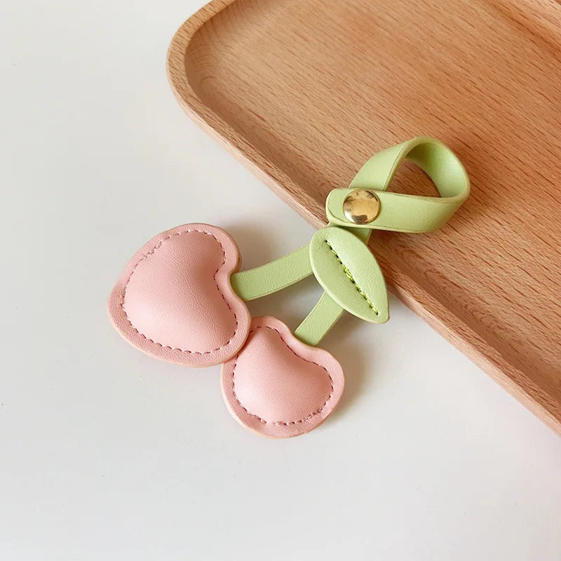 Cherry Heart Bag Charm