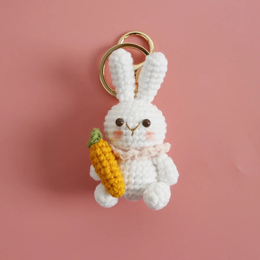 Bunny & Carrot Crochet Keychain