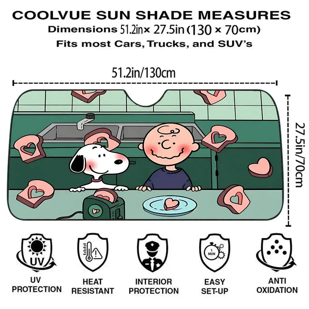 Snoopy Love Windscreen Cover