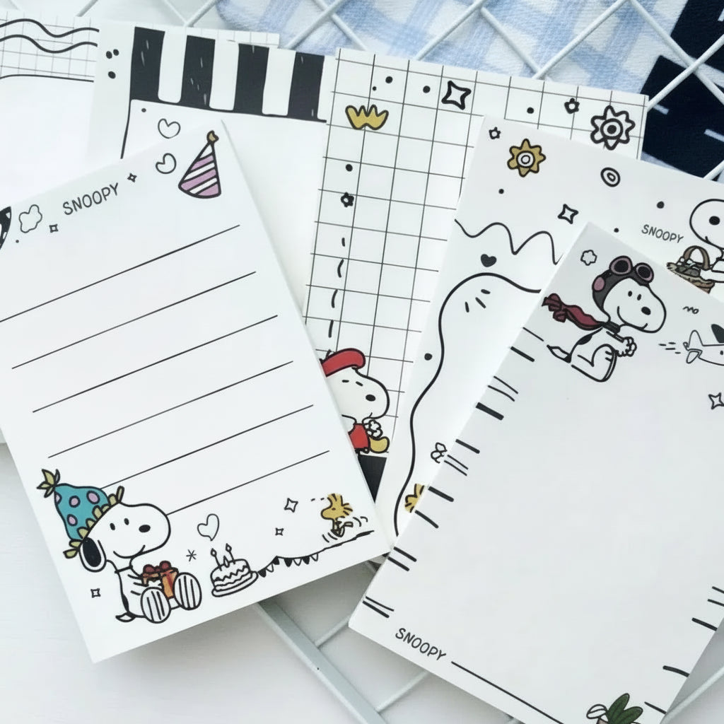 Snoopy Kawaii Mono Memo Pads 6pcs