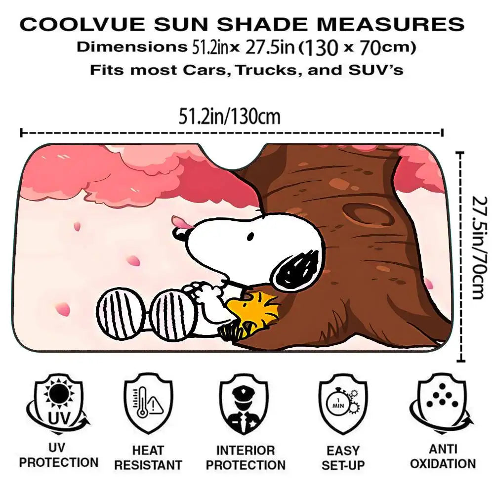 Snoopy Love Windscreen Cover