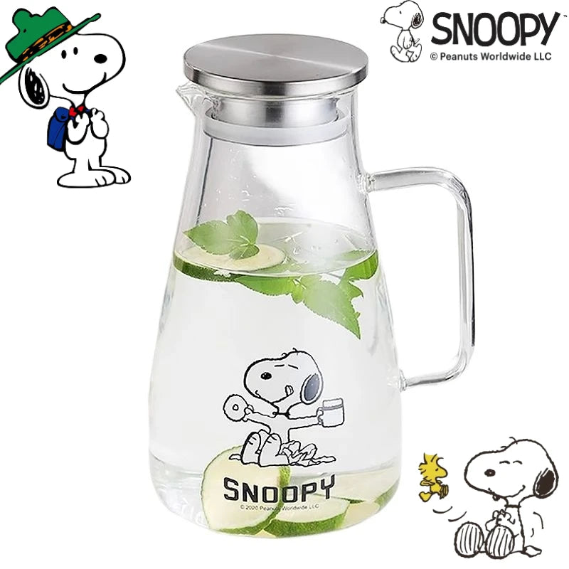 Snoopy Stay Hydrated Glass Water Jug